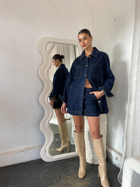 Ellie Indigo Denim Skirt