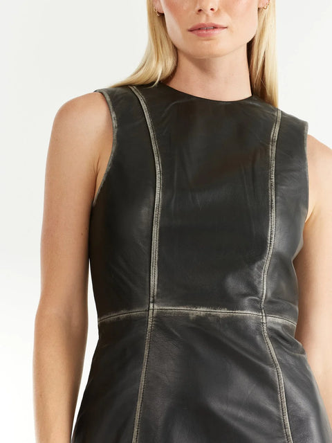 BILLIE LEATHER DRESS (final sale)