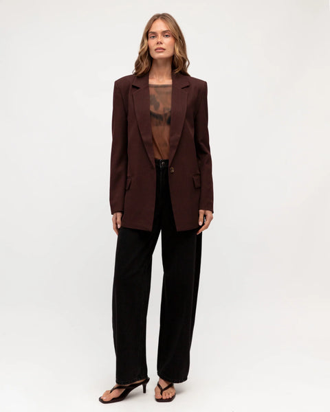 Off Duty Plum Blazer
