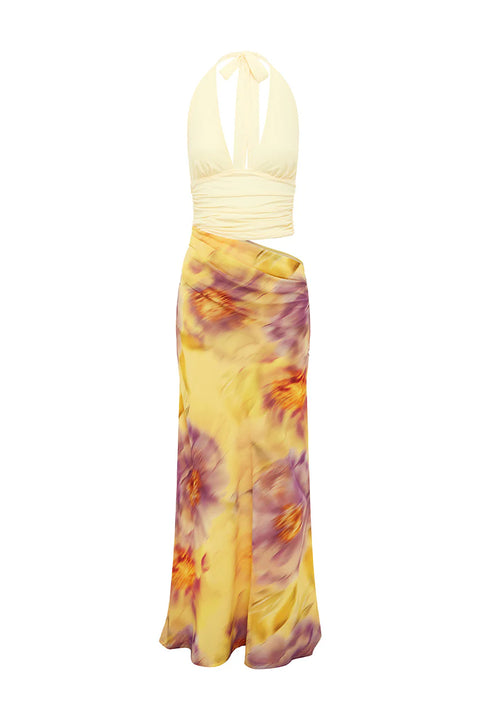 ALEXIS HALTER CUT OUT MAXI DRESS
