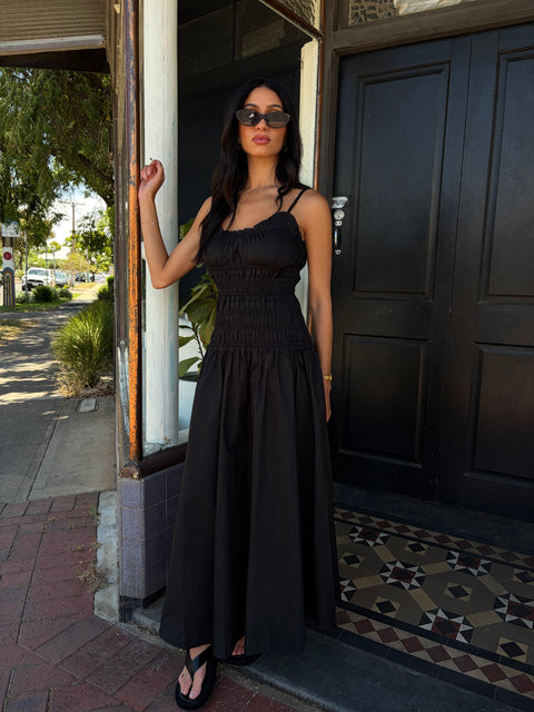 Izzy Shirred Maxi Dress