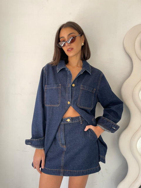 Ellie Indigo Denim Skirt
