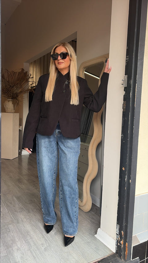 Lindsay Cross Neck Blazer