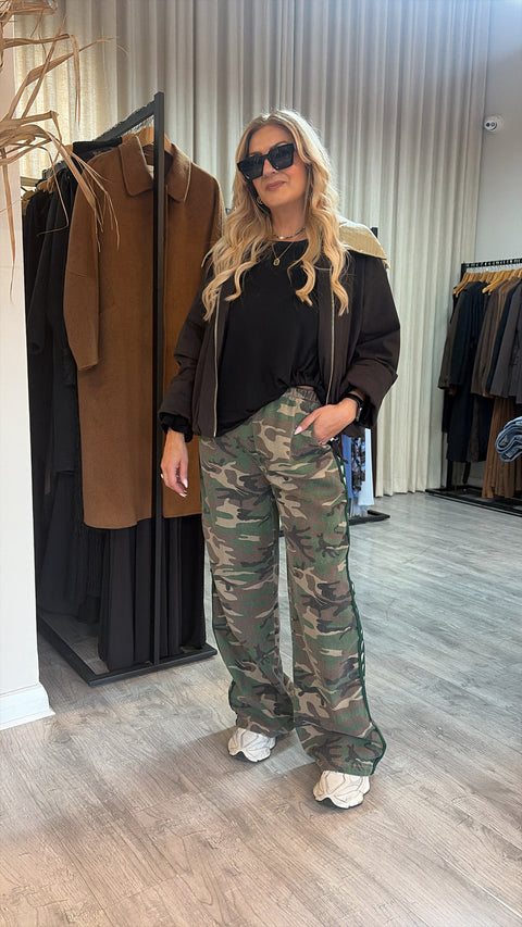 Camo Heart Denim Jogger Pant