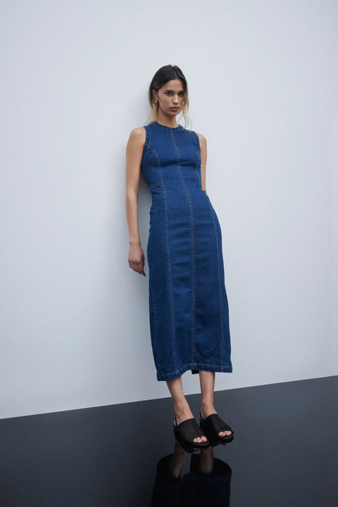 Ida Denim Maxi Dress