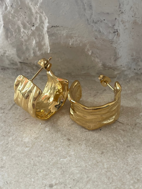 Sculpted hoop earrings