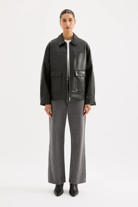 Yaz Faux Leather Jacket