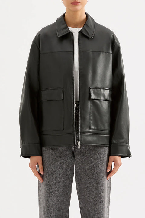 Yaz Faux Leather Jacket