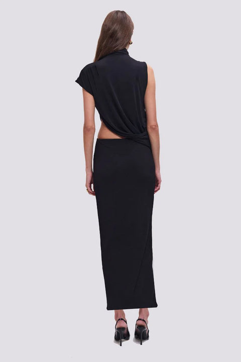 KayKay Draped Cut-Out Maxi Dress