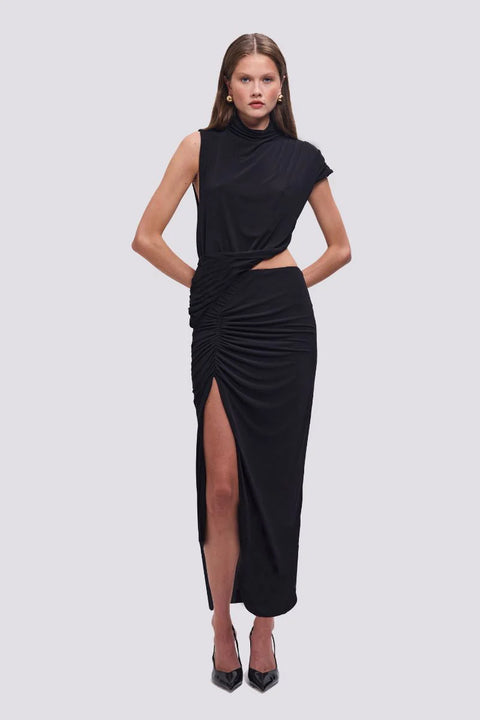 KayKay Draped Cut-Out Maxi Dress