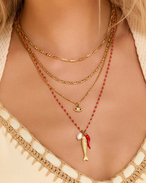 Lucky Fish Charm Necklace