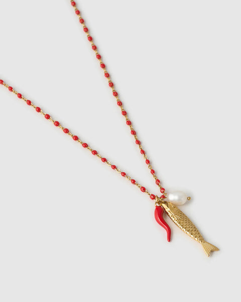 Lucky Fish Charm Necklace