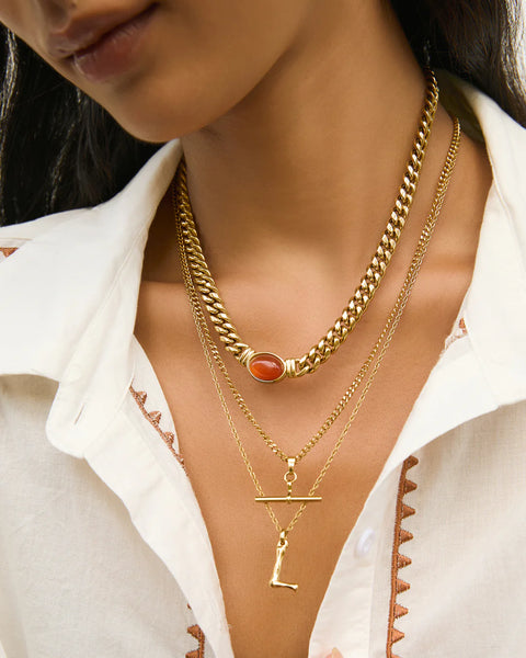 Odette Necklace - Red Agate