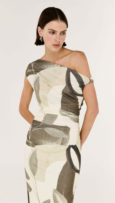 Ophiele Twist Midi Dress