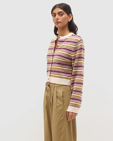 ORCHID STRIPE CARDIGAN
