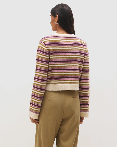 ORCHID STRIPE CARDIGAN