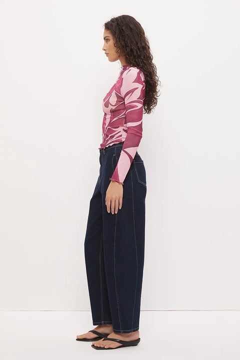 Peta Mock Neck Top