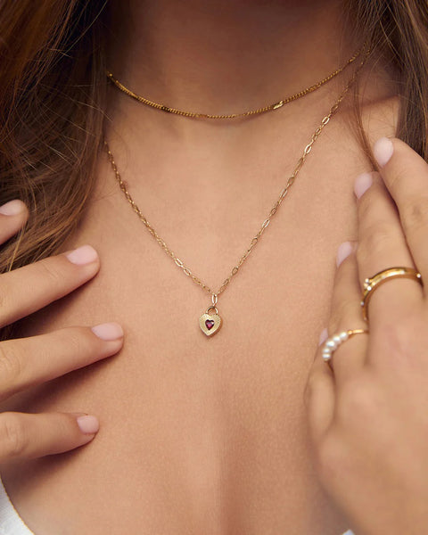 Ruby Heart Necklace