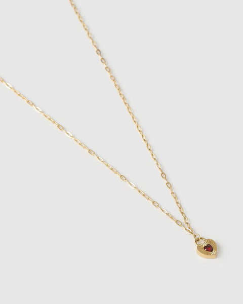 Ruby Heart Necklace