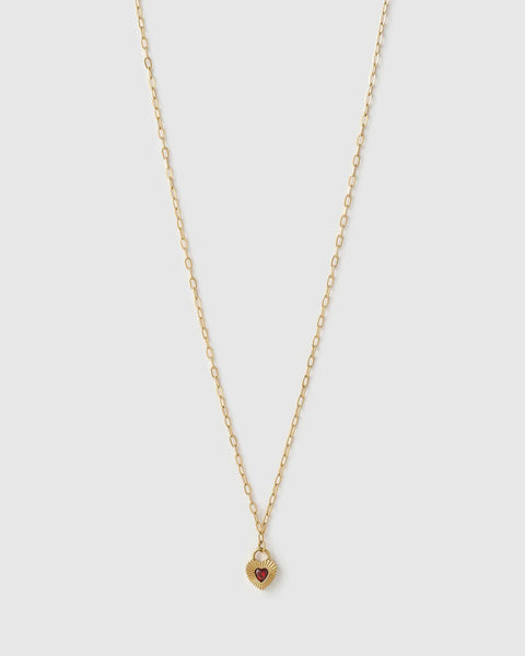 Ruby Heart Necklace