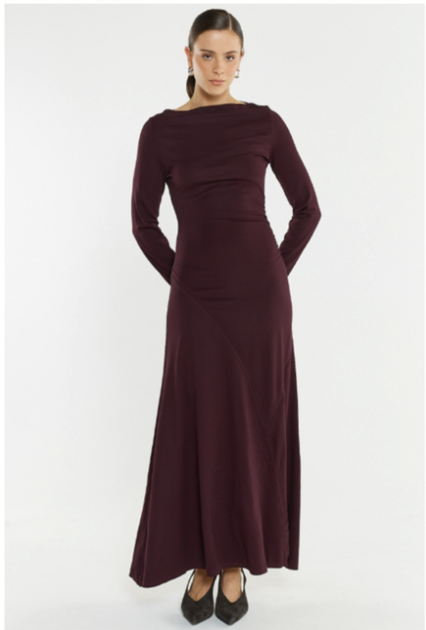Jade Seamed Jersey Dress
