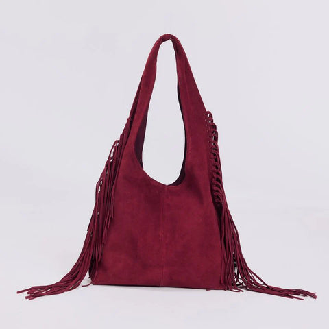 The Tassia in Burgundy Suede