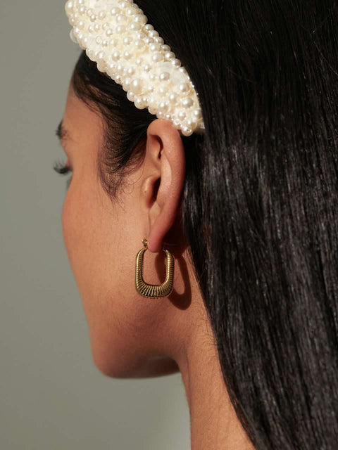 SWIRL COIL GOLD PLATED EARRINGS
