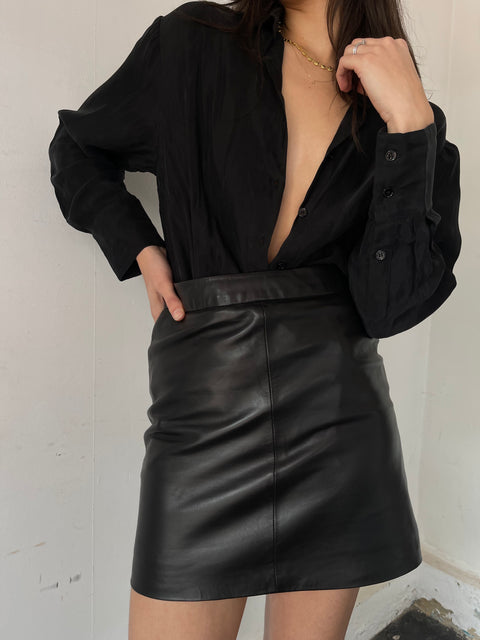 New Yorker leather Skirt